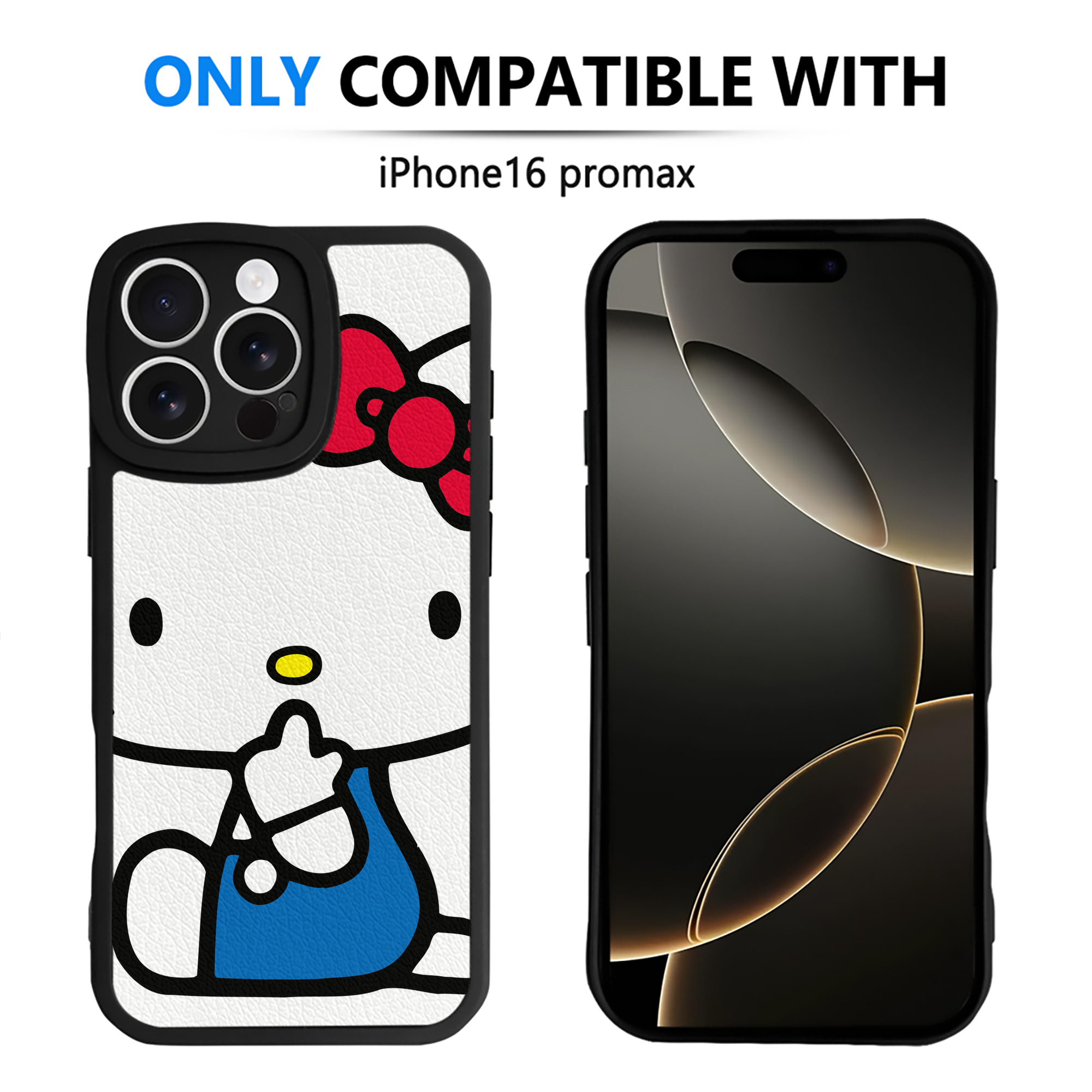 （画像用） Hello Kitty ハローキティ 【iPhone 16シリーズ対応】シリコンスマホケース（レザー調） 材質：シリコン